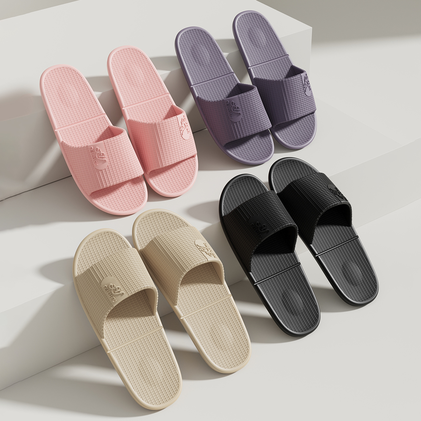 Unisex Foam / Mixed Material Anti-slip Foldable Slippers - Model 2617